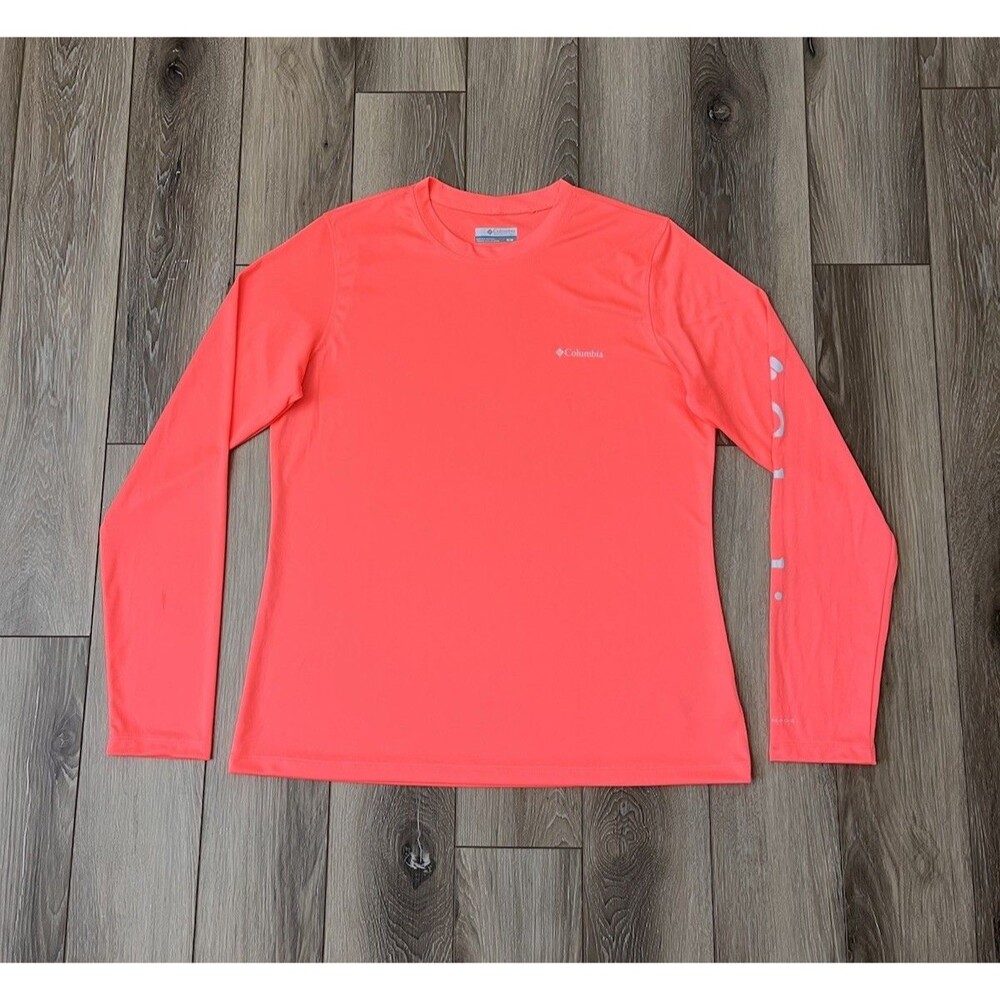 Columbia Omni-Shade Sportswear Women's Rapid Creek Long Sleeve Tee Pink UPF Sz M